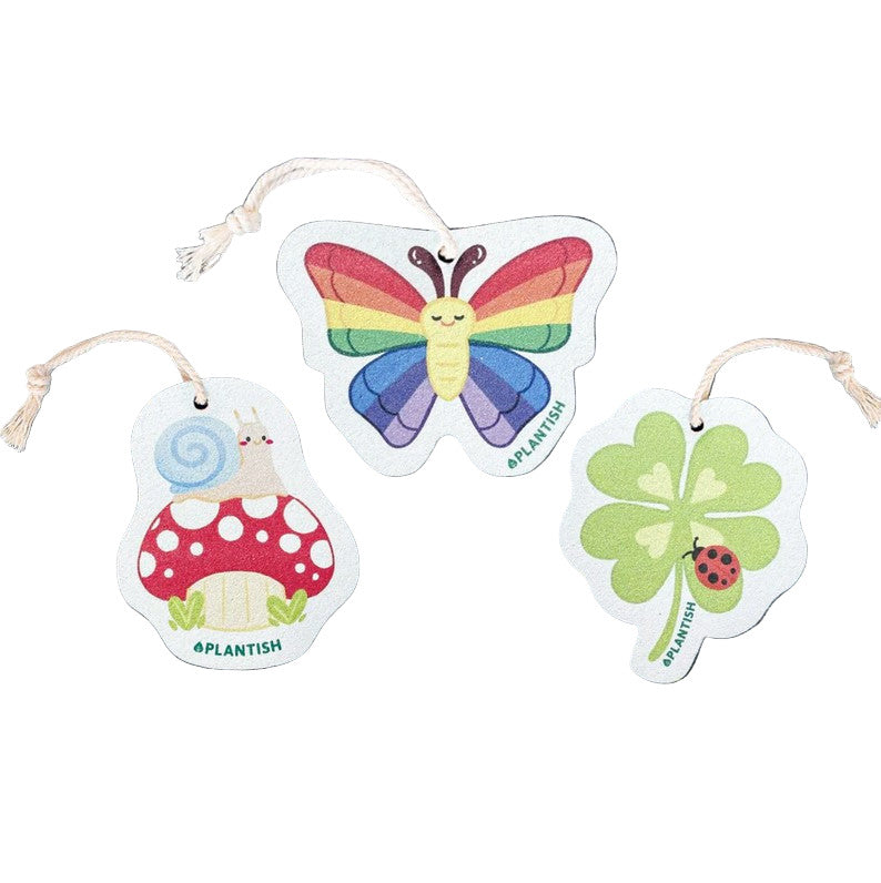 Plantish Dewdrop Dwellers pop-up kitchen sponge with green plant-themed design, soft cellulose material, and textured