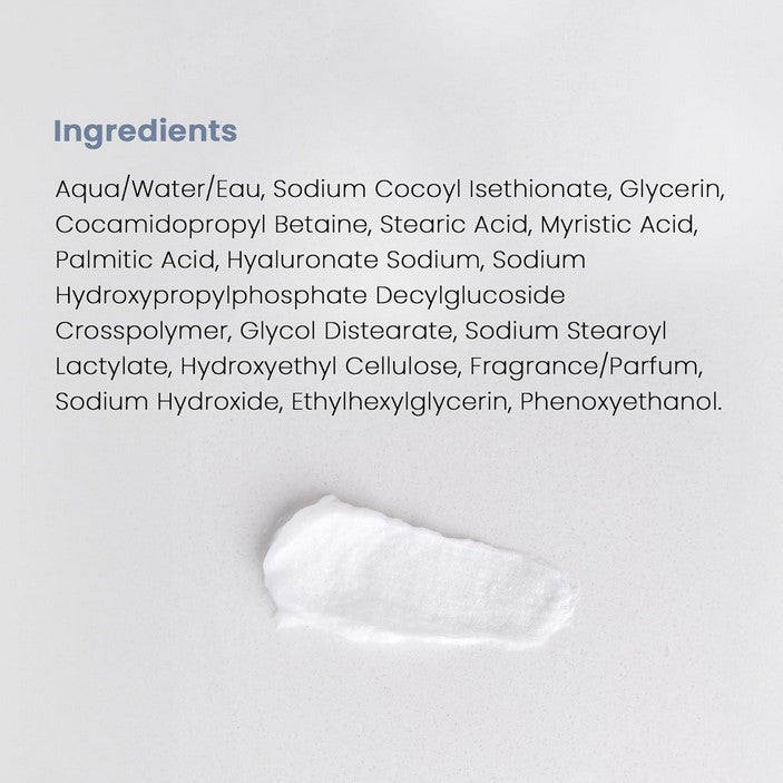 Close-up of Henson Shave Cream jar displaying textured cream surface and detailed label highlighting soothing ingredients