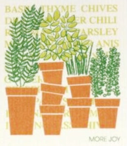 Herbs More Joy Swedish Dishcloth