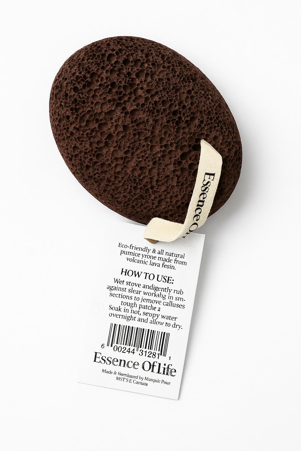 Close-up of porous volcanic lava pumice stone showing natural texture and tiny air pockets for exfoliation or polishing use