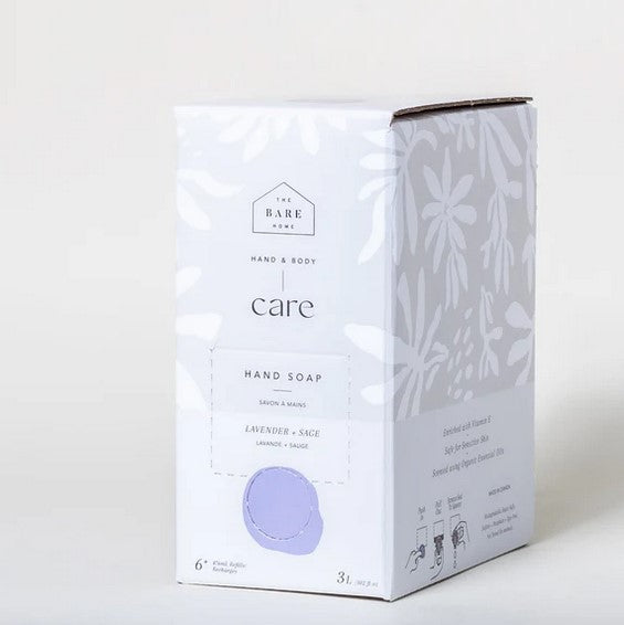 Close-up of lavender and sage botanical illustration on soap label with subtle embossed finish