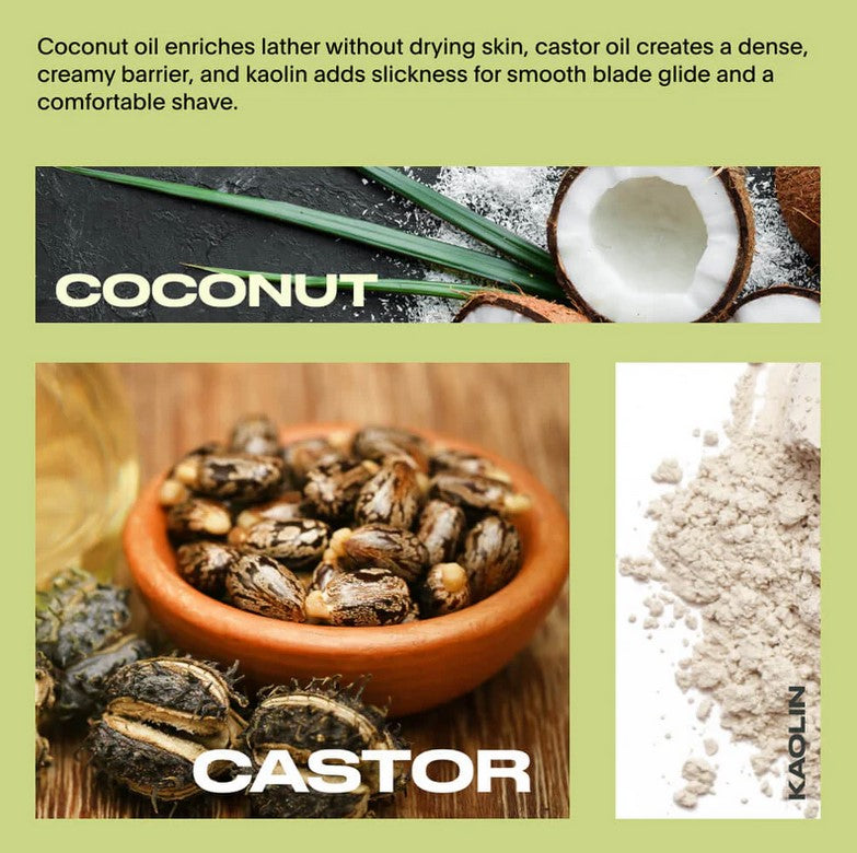 Close-up of a leaf-shaped shaving soap bar’s textured surface and natural leaf pattern in earthy green and brown tones