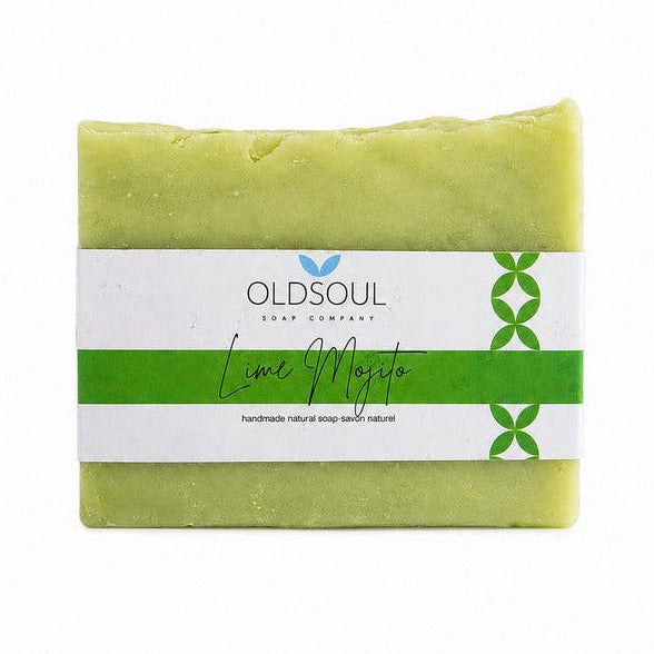Lime Mojito artisan soap handmade in Canada with lime and spearmint essential oils