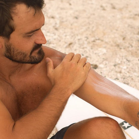 Tanit Botanics Mineral Sunscreen tube cap detail highlighting textured surface and comfortable grip design