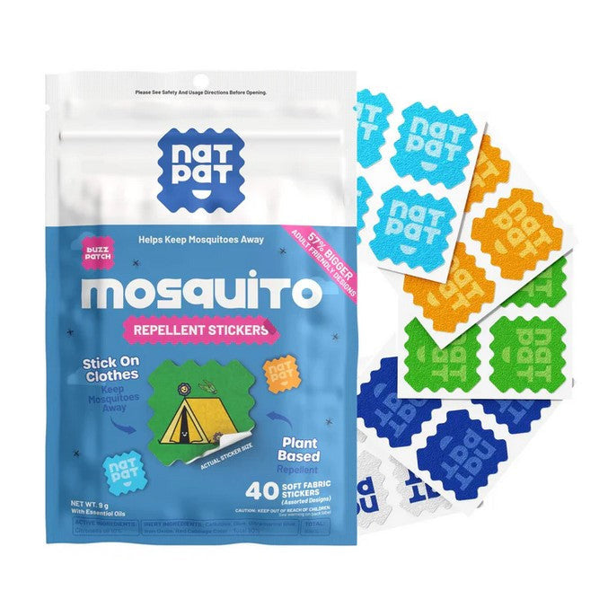 NatPat BuzzPatch mosquito repellent stickers adult essential oil patches clothing use