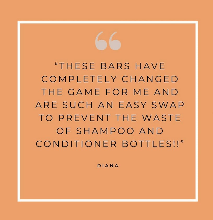 Close-up of the moisturizing mango butter and tangerine scent notes on the textured surface of the shampoo bar, highlighting