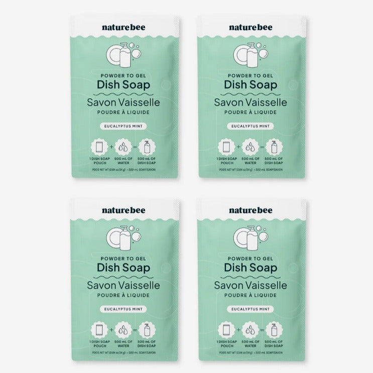 Close-up of clear gel texture swirling with eucalyptus mint scent beads in transparent container, highlighting natural