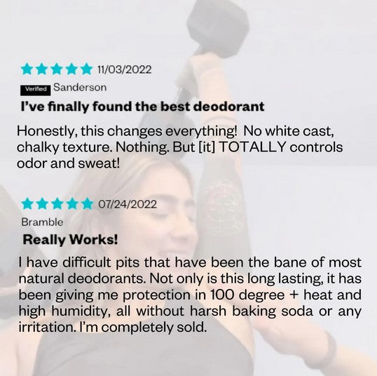 Close-up of the creamy, textured paste with visible specks of prebiotics in a clear glass jar showing natural color and