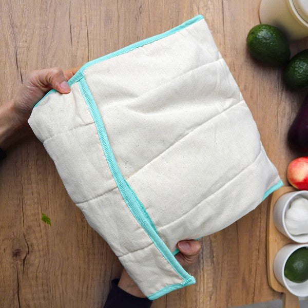 Close-up of the Produce Saver Bag’s embossed resealable zipper and textured surface for airtight sealing functionality.