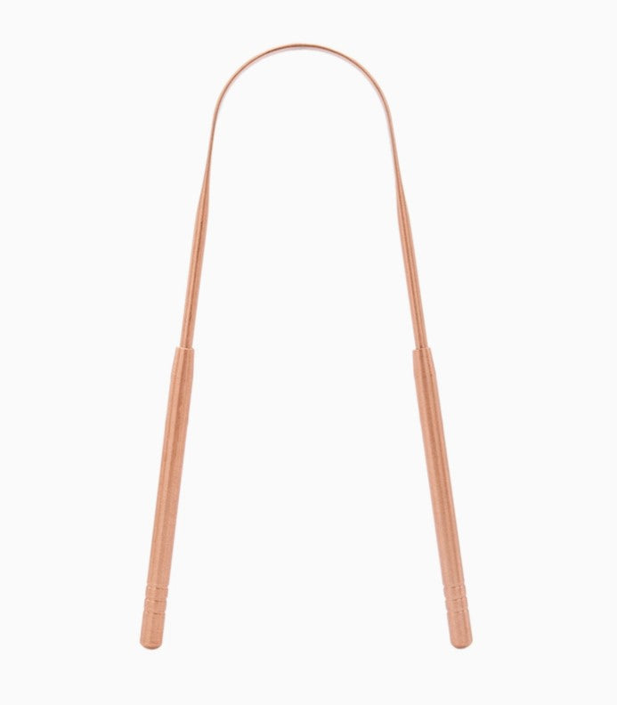 Pure copper tongue scraper reusable plastic-free tongue cleaner