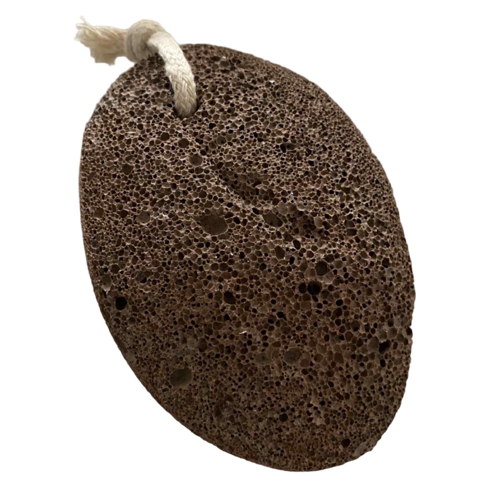 Close-up of textured volcanic pumice stone surface highlighting natural pores and rough, porous detail from an overhead