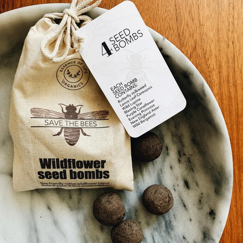 SNC wildflower seed bombs set of 4 native Canadian pollinator seeds pouch