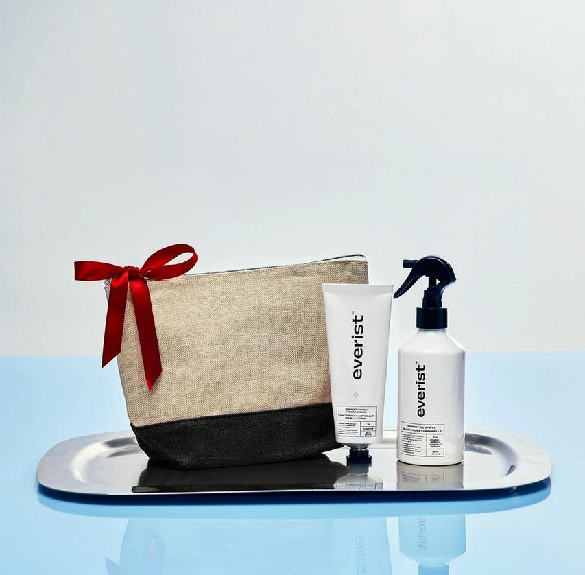 Close-up of the travel-sized bottle with a textured, lavender-scented formula and silver pump cap, demonstrating easy