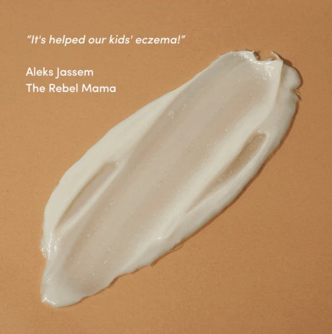 Close-up of Skin Food body lotion jar’s textured, natural ingredient-infused surface highlighting handcrafted, organic