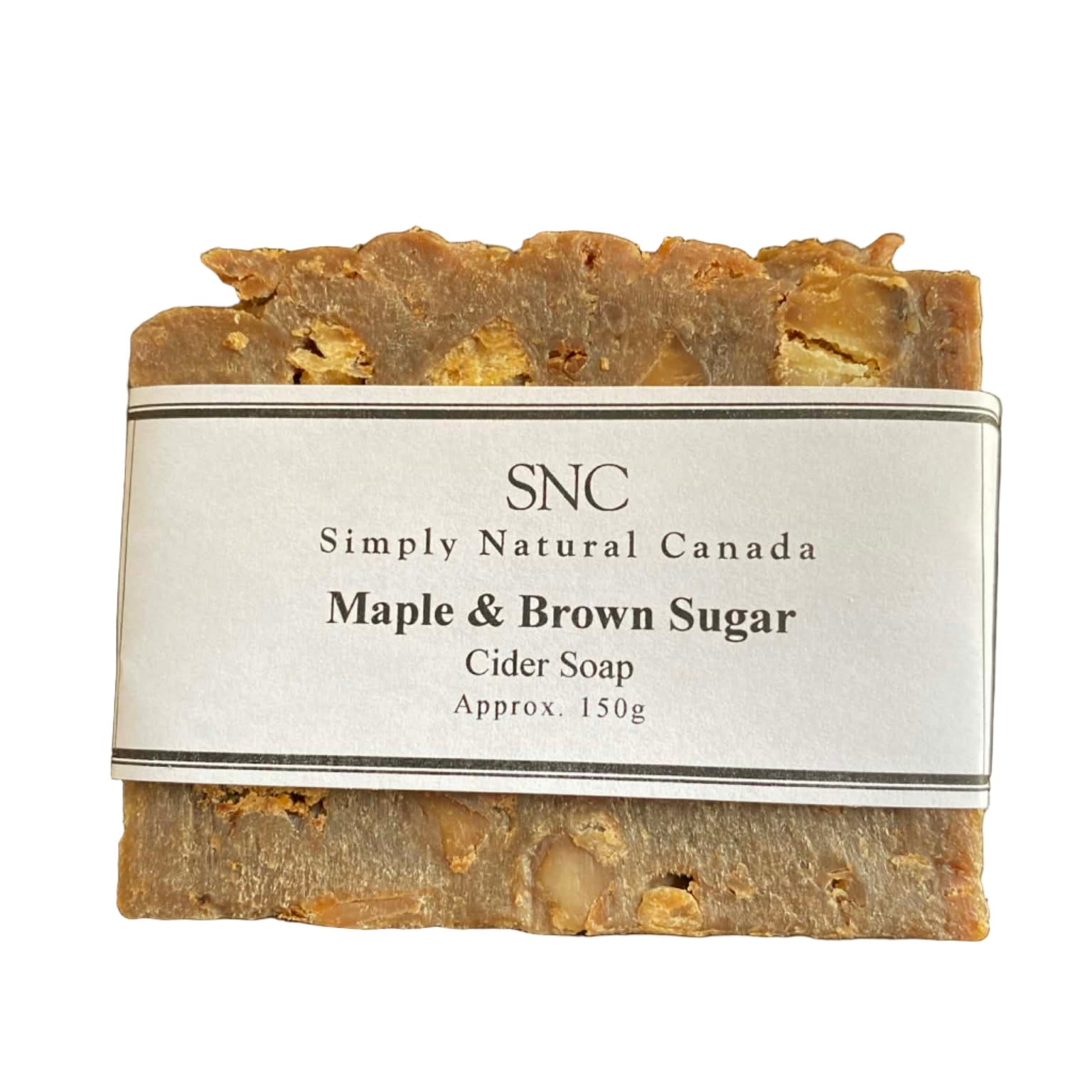 Maple and Brown Sugar Cider Soap by Simply Natural Canada — handcrafted vegan soap bar made with local Ontario cider, maple syrup, and brown sugar, approx. 150g.
