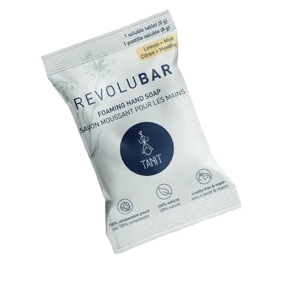 Revolubar Lemon Mint Foaming Hand Soap Tablet refill made in Canada