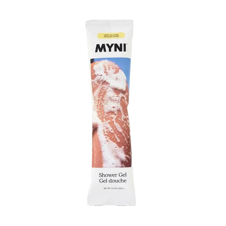 MYNI White Tea and Pear plastic free shower gel refill Canada