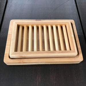 Dual Layer Bamboo Soap Dish