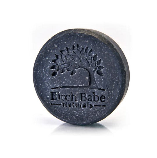 Birch Babe charcoal facial cleansing bar with activated charcoal, artisan soap for oily and acne-prone skin, 100g