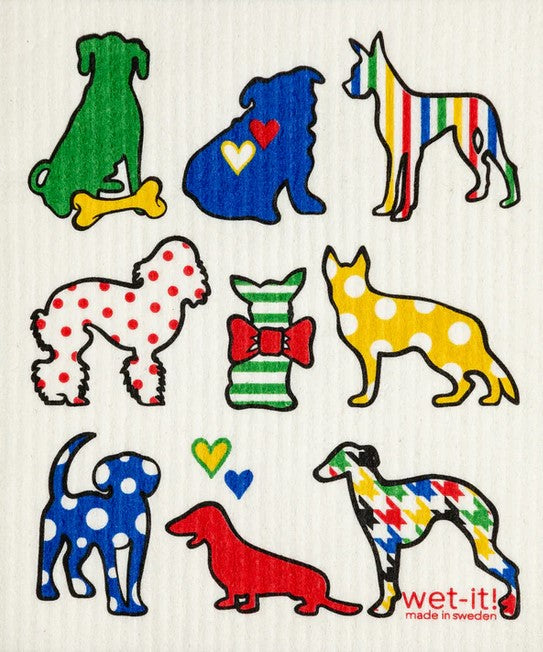 Close-up of the textured surface and vibrant blue color of Wet It! Swedish Cloths showcasing natural cellulose fibers and