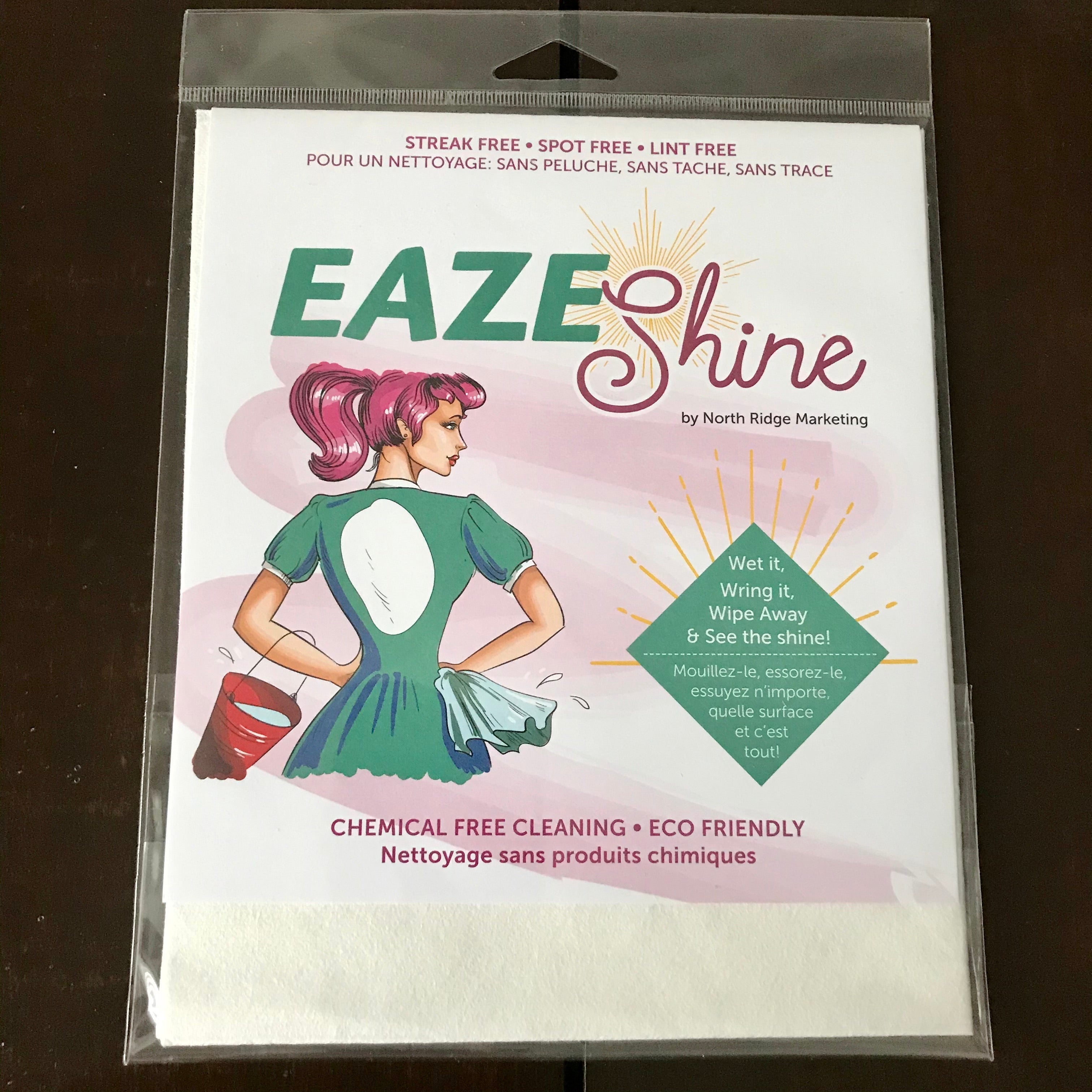 Close-up of the EAZEShine Cloth’s textured, soft microfiber surface showing fine weave for gentle cleaning application