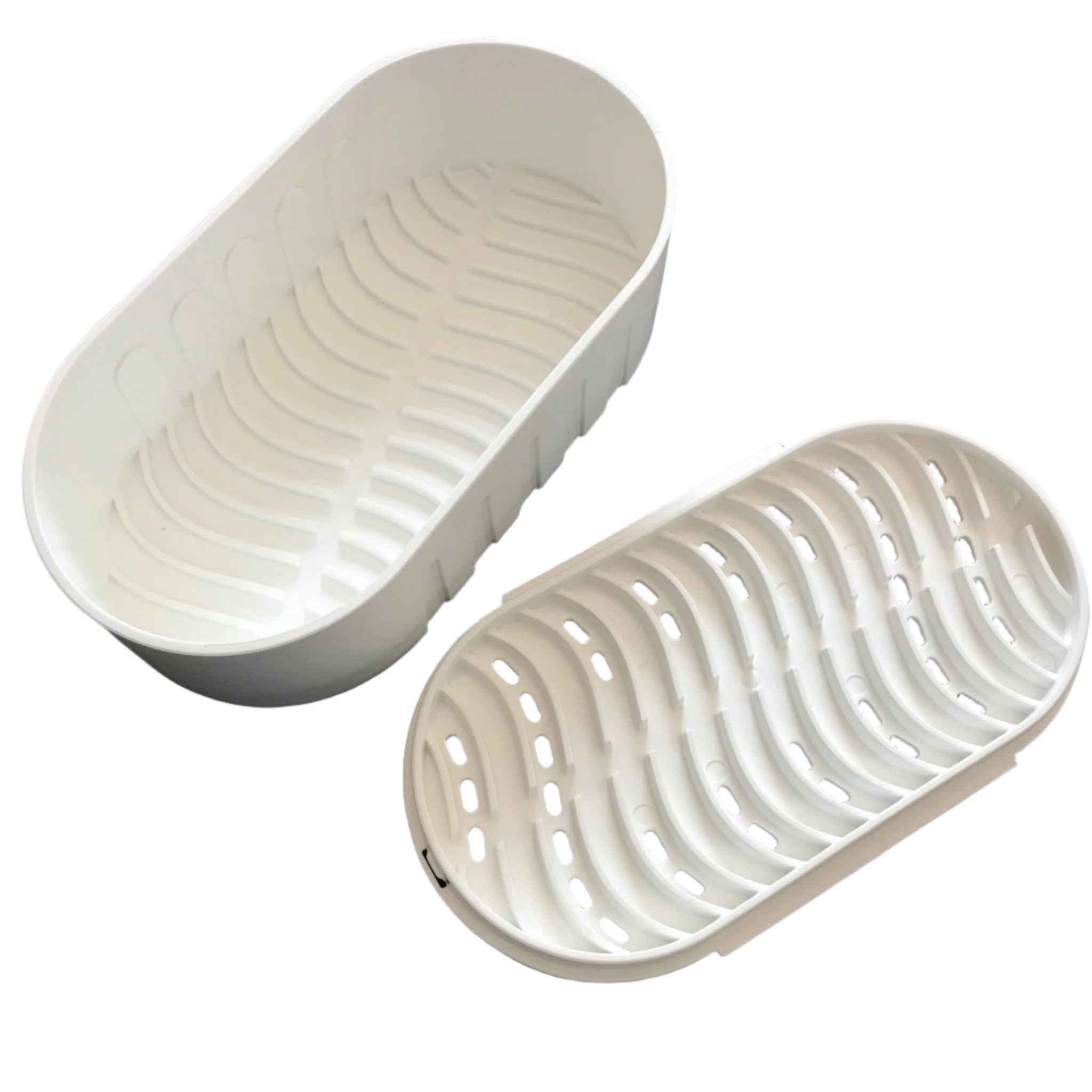 White recycled plastic double travel case for bottle none shampoo and conditioner bars