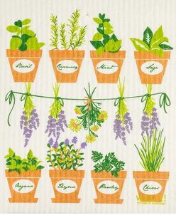 Close-up of a woven Swedish Cloths texture highlighting dotted pattern and soft absorbent surface from a top-down angle.